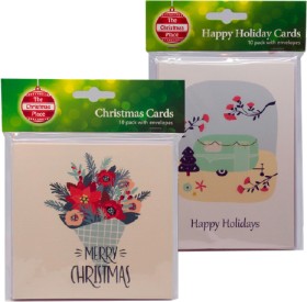 The+Christmas+Place+Christmas+Cards+with+Envelopes+10+Pack