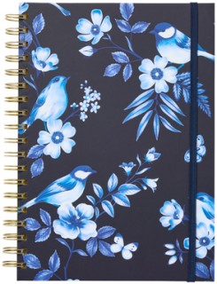 WHSmith+Midnight+Garden+B5+Wire+Bound+Notebook