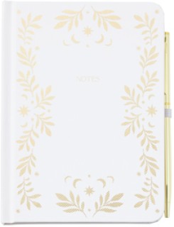 WHSmith-Folkstory-A6-Notebook-with-Pen on sale