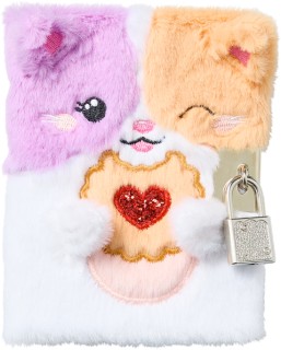 WHSmith+Cutie+Paws+Mini+Plush+Lockable+Notebook