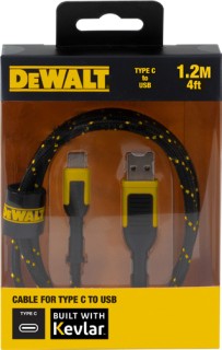 DeWALT+1.2m+USB-C-USB+Reinforced+Charging+Cable