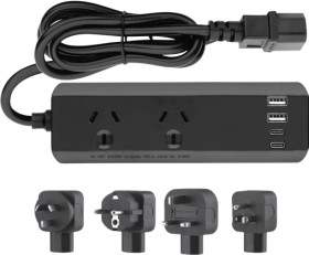 Arlec+2400W+1m+Travel+Adaptor+Powerboard+Kit
