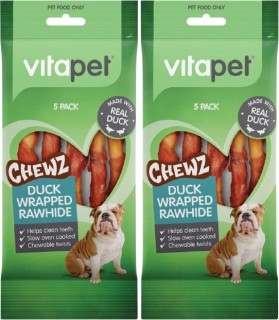 Vitapet+Rawhide+Sprial+Duck+Wrap+5+Pack