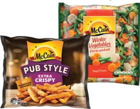 McCain+Pub+Style+Fries%2C+Wedges+500-750g+or+Complex+Vegetables+Mix+1kg