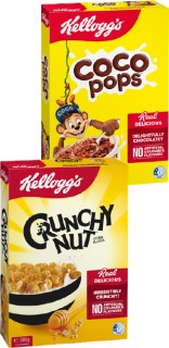 Kellogg%26rsquo%3Bs+Crunchy+Nut+Corn+Flakes+380g%2C+Coco+Pops+375g+or+Chocos%2C+Froot+Loops+285g