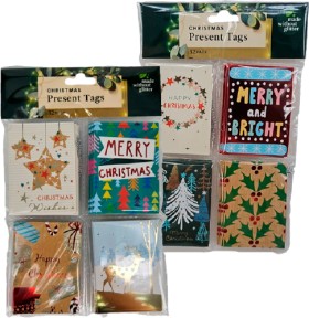 Christmas-Present-Tags-Traditional-or-Merry-Bright-32-Pack on sale