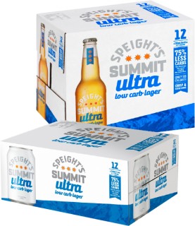 Speights-Summit-Lager-Ultra-Low-Carb-Bottles-or-Cans-12-Pack on sale