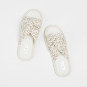 Mya+Crossover+Slipper+-Natural