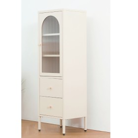 Lincoln-Arched-Glass-Shelving-Unit-White on sale