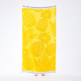 Seaside-Supplies-Double-Jacquard-Velour-Beach-Towel-Pineapple-100x180cm on sale