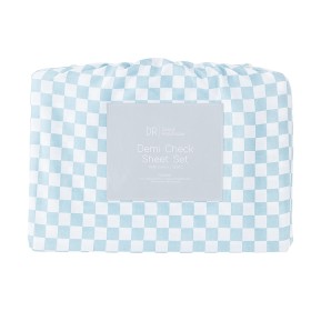 Design+Republique+Demi+Blue+Check+Sheet+Set