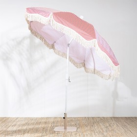 Outsidings+Patio+Stripe+Umbrella+Red