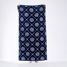 Seaside-Supplies-Double-Jacquard-Velour-Beach-Towel-Shell-100x180cm on sale