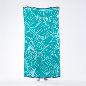 Seaside-Supplies-Double-Jacquard-Velour-Beach-Towel-Palm-100x180cm on sale