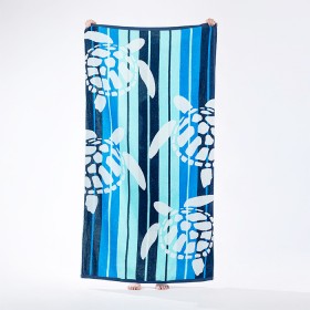 Seaside-Supplies-Double-Jacquard-Velour-Beach-Towel-Turtle-100x180cm on sale
