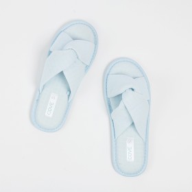 Cove-Mya-Pale-Blue-Cross-Over-Slipper on sale