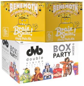 Behemoth-Brain-Smiles-or-Chur-IPA-or-Double-Vision-Brewing-Box-Party-6-x-330ml-Cans on sale