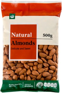 Woolworths-Raw-Almonds-Roasted-or-Tamari-500g on sale