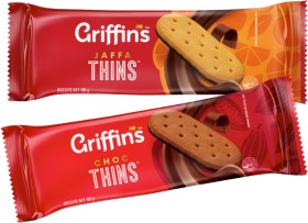 Griffins-Chocolate-Biscuit-Thins-180g on sale