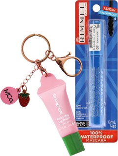 Rimmel+Mascara+100%25+Waterproof+Black+8ml+or+MCoBeauty+Lip+Balm+with+Keyring+7ml