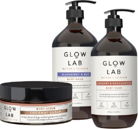 Glow-Lab-Body-Wash-900ml-or-Body-Scrub-200ml on sale