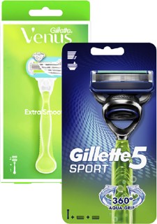 Gillette+5+Sport+or+Venus+Extra+Smooth+Razor+%2B+2+Blades