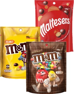Mars-MMs-or-Maltesers-140-180g on sale