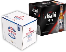 Asahi+or+Peroni+Nastro+Azzurro+Bottles+12+Pack