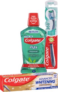 Colgate-Whitening-115g-Plax-Fresh-Mint-500ml-or-360-1-Pack on sale