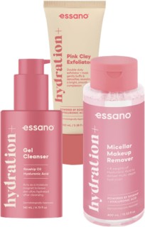 Essano-Hydration-Gel-Cleanser-140ml-Exfoliator-100ml-or-Micellar-Water-400ml on sale