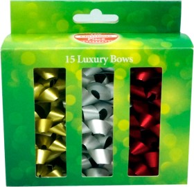 The-Christmas-Place-Christmas-Star-Bows-Small-15-Pack on sale