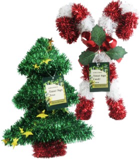 Christmas-Tinsel-Sign-Tree-or-Candy-Cane on sale
