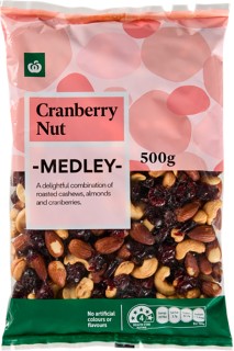 Woolworths-Cranberry-Nut-Medley-500g on sale