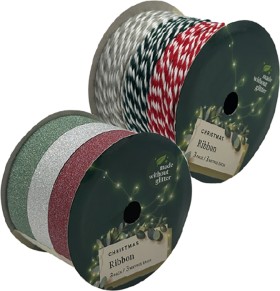 Christmas+Traditional+or+Colour+Rope+Ribbon+3+Pack