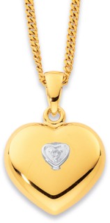 9ct%2C+Diamond+Puff+Heart+Pendant