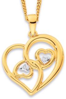 9ct%2C+Diamond+Heart+Pendant