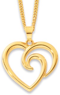 9ct+Open+Heart+Pendant