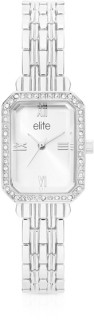 Elite+Ladies+Tank+Gigi+Watch+Silver+Tone