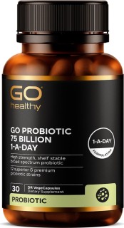 GO+Healthy+Probiotic+75+Billion+1-A-Day+30+Tablets