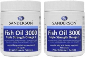 Sanderson+Fish+Oil+3000+Triple+Strength+Omega+3+150+Capsules