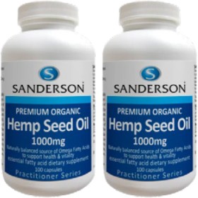 Sanderson-Premium-Organic-Hemp-Oil-1000mg-100-Capsules on sale
