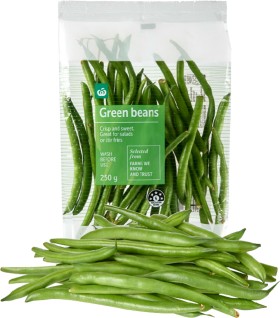 Woolworths-Green-Beans-250g on sale