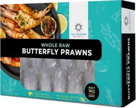 Sea-Treasure-Whole-Raw-Butterfly-Prawns-1kg on sale