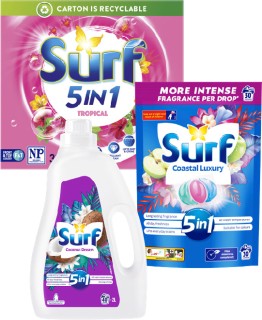 Surf+Laundry+Powder+3kg%2C+Laundry+Liquid+2L+or+Laundry+Capsules+30s