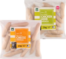 Woolworths-Precooked-Sausages-1kg on sale