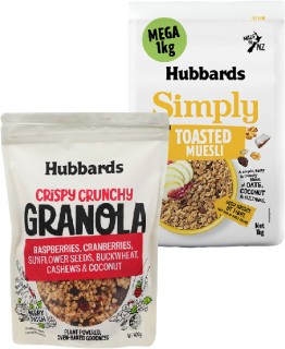 Hubbards+Simply+Toasted+Muesli+1-1.2kg+or+Granola+360-400g