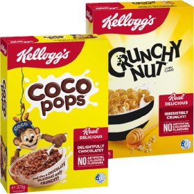 Kelloggs-Crunchy-Nut-Corn-Flakes-380g-Coco-Pops-375g-or-Chocos-Froot-Loops-285g on sale