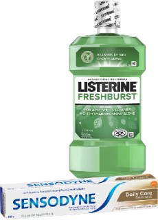 Sensodyne-Toothpaste-110g-or-Listerine-Fresh-Burst-500ml on sale