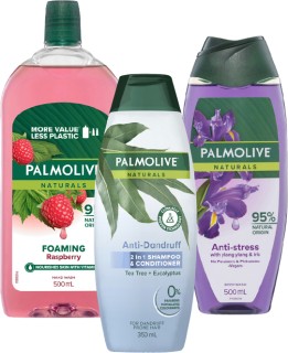 Palmolive-Bodywash-400500ml-Foaming-Handwash-Refill-500ml-Shampoo-or-Conditioner-350ml on sale