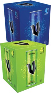 V+Original+or+Sugar+Free+Energy+Drink+or+V+Blue+or+Sugar+Free+Energy+Drink+4+x+250ml+Cans